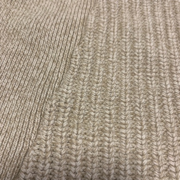 Eddie Bauer L Tall  Heavy Ribbed Knit Fisherman Sweater Outdoor Cream - Picture 9 of 10